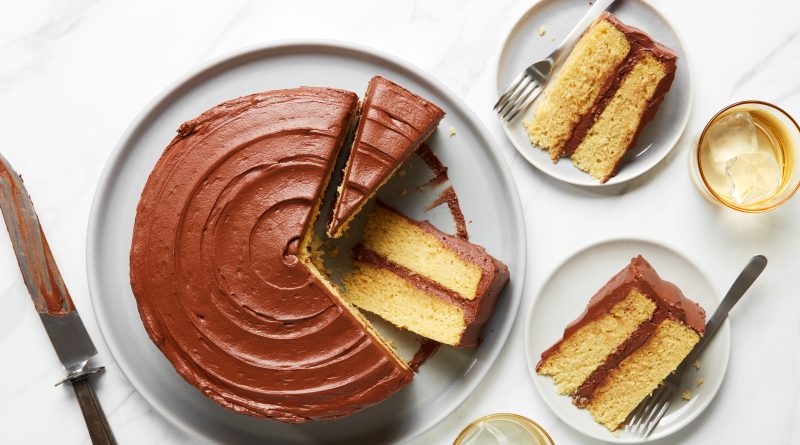 Classic Yellow Cake with Rich Chocolate Frosting